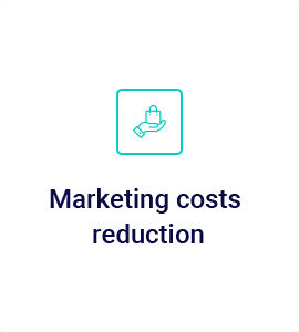 Reduzierung der Marketingkosten